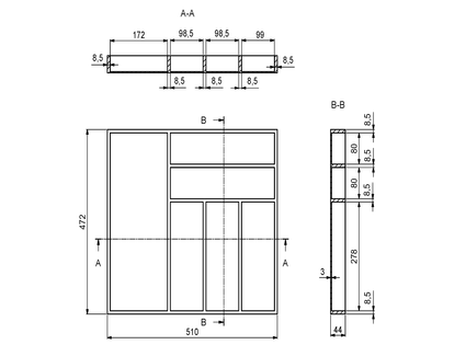Bestickinsats Bambu 60